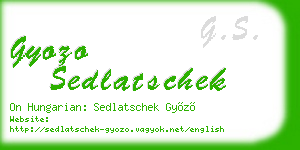 gyozo sedlatschek business card