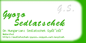 gyozo sedlatschek business card